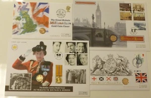 22ct Gold 2000 or 2002 UK Half Sovereign Commemorative Coin Covers PNC see menu - Bild 1 von 20