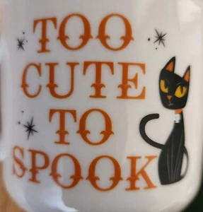 MCM Cat Starburst TOO CUTE TO SPOOK Hyde EEK Target Halloween 16oz Coffee Mug - Picture 1 of 6