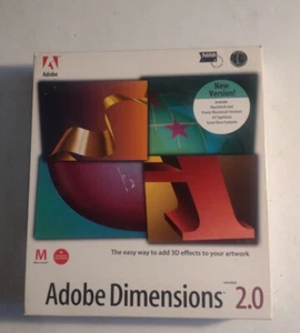 Adobe Dimensions Version 2.0, Macintosh with 4 Compact Discs & User Guide. - Picture 1 of 6