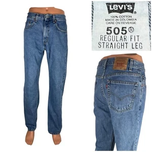 Levis 505 Jeans 31 x 32 (actual) Straight 2002 Red Tab Made In Colombia Vintage - Picture 1 of 11