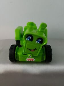 2016 Mattel Fisher Price Little People Wheelies Vehicles Green Tractor Toy