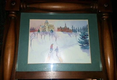 Acuarela Original Firmada "Última Escalada del Día" Por Deborah Roberts Kirk Foto 1 de 4