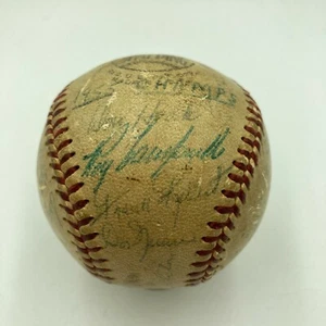 1955 Brooklyn Dodgers World Series Champs Team Signed Baseball Koufax JSA COA - Picture 1 of 9