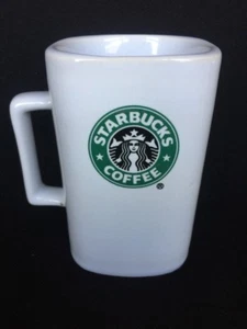 Starbucks Black Green Mermaid Logo Collectible 2007 Square Coffee Mug  - Bild 1 von 9