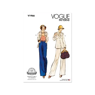 Vogue Schnittmuster V1966 - Vintage - Hose und Hemdbluse - ca. 1975 - Bild 1 von 4