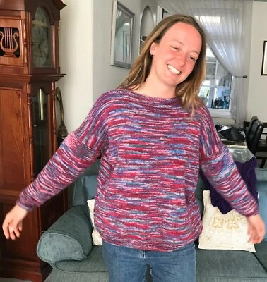 Knitting Pattern - Women's Sloppy Jumper- Very EASY to Make!