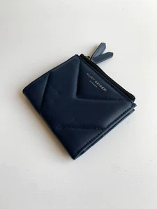 Kurt Geiger Women's Purse NEW Leather mini navy leather zip coin wallet - Picture 1 of 8
