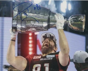 PATRICK LAVOIE SIGNED AUTOGRAPHED OTTAWA REDBLACKS GREY CUP 8X10 EXACT PROOF - Picture 1 of 2
