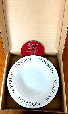 The Pampered Chef Round-Up from The Heart 2014 "NOURISH" Soup Bowl NEW IN BOX - Image 1 of 4