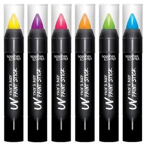 Splashes & Spills UV Face and Body Paint Sticks - UV Body Paint, UV Face Pain... - Picture 1 of 7