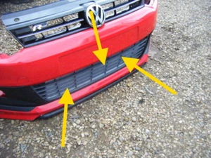 VW POLO R LINE GENUINE BUMPER CENTRE LOWER GRILLE 2013 - 2017 6R 6C ORIGINAL - Picture 1 of 20