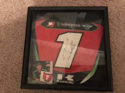 Placa de numeración delantera roja Kawasaki firmada por Ryan Villopoto #1 SX MX... Foto 1 de 4