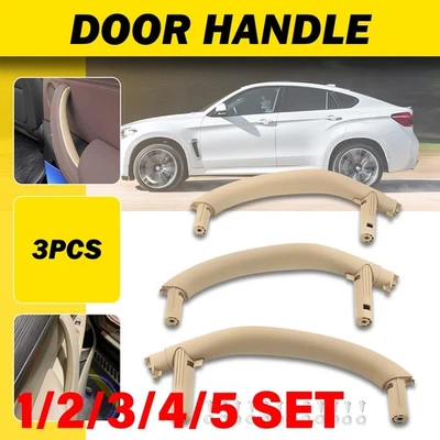 Door Pull Handle Covers For BMW X5 F15 2014-18 BMW X6 F16 2015-19 Beige 1-5SET - Image 1 of 4