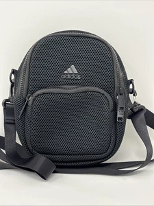 Adidas Damen Mesh Mini Reiserucksack Festival Crossbody verstellbar Tasche schwarz - Bild 1 von 4