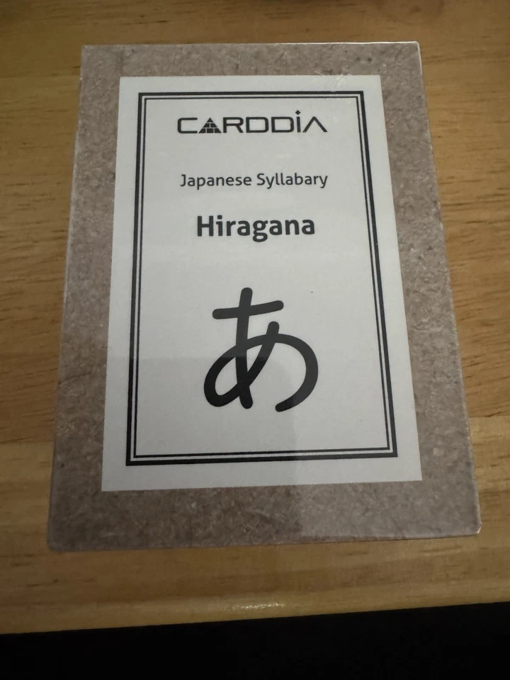 CARDDIA Japanese Syllabary Hiragana w/Stroke Order Diagrams & Examples 104 Cards - Image 1 of 3