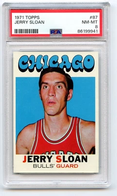 1971 Topps Basketball Jerry Sloan #87 Chicago Bulls PSA 8 NM-MT - Image 1 of 2
