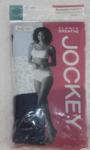 New 3 pk JOCKEY 100% combed cotton BRIEFS BREATHABLE comfort BLUE WHITE FLORAL M - Picture 1 of 4