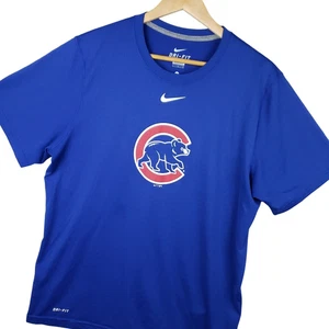 Chicago Cubs Nike Dri-Fit T-Shirt Gr. Large Cub Logo MLB blau Baseball Bekleidung - Bild 1 von 8
