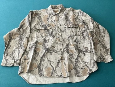 Vintage Duxbak Duck Camo Hunting Long Sleeve Mens 42-44 Shirt Made In USA - Image 1 of 4