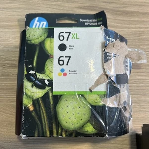 HP 2pk 67XL Black And 67 Tricolor Ink Set Exp. APR 2026 New Sealed Box - Picture 1 of 11