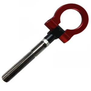 Gancho de remolque de alta resistencia de carreras con anillo plegable rojo para Ford Mustang 1996-2018 - Imagen 1 de 1