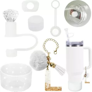 6Pcs Stanley Cup Accessories Set,10mm Straw Topper,Stanley Cup Accessories Lette - Picture 1 of 4