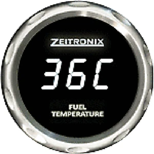 ZEITRONIX Benzin Temperatur für ECA-2 ( Weiß Nummern/Silber Blende) - Picture 1 of 1