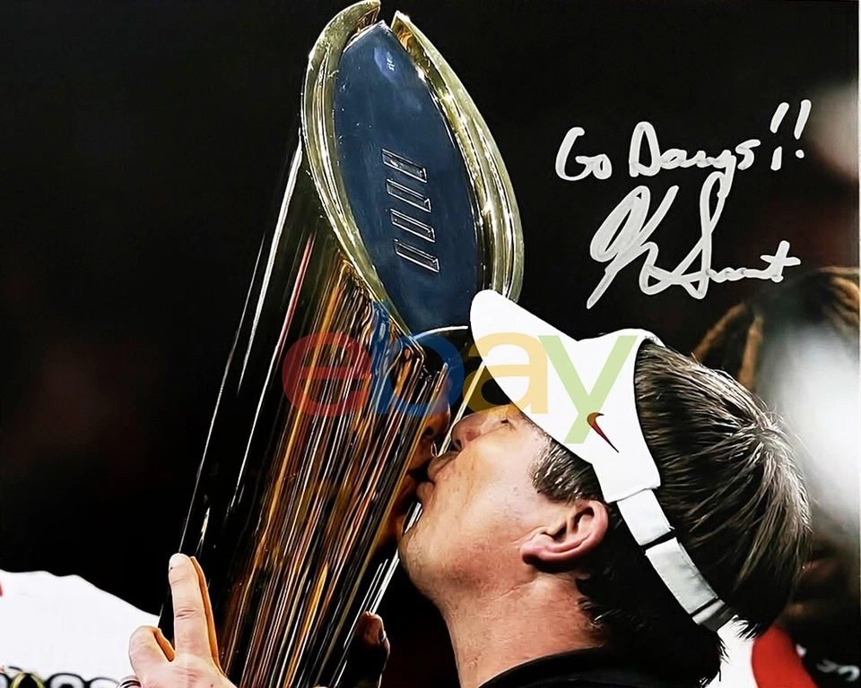 Kirby Smart Georgia Bulldogs foto autografada 8x10 NCAA National Champion rp - Imagem 1 de 1