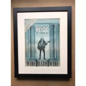 More details for ac/dc who made who (framed) poster sized original music press advert from 1986 -