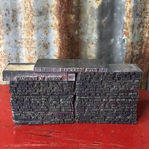 Printing Blocks "36 Words Blocks" "2 Name Blocks" 38 Total Thin Lead Blocks - Picture 1 of 4