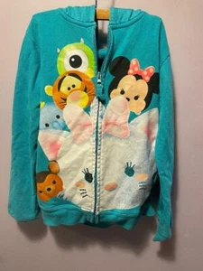 Disney Park Girls Minnie Mouse Tsum Tsum Hoodie Jacket Sz 7/8 FAST FREE SHIP - Picture 1 of 5
