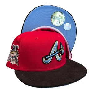 New Era Atlanta Braves 59FIFTY Fitted Hat Cap 30th Year Side Patch 7 7/8 - Picture 1 of 7