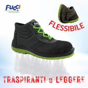 Scarpe antinfortunistica alte Fucci S1P SRC Uomo Donna da lavoro leggere - Foto 1 di 3