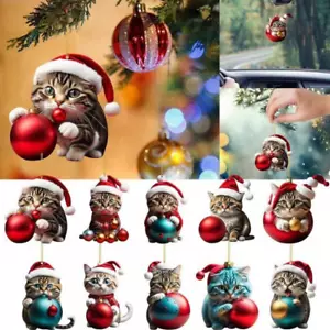 10x Niedlich Weihnachts schmuck Acryl Hängender Anhänger Weihnachts baum - Bild 1 von 24