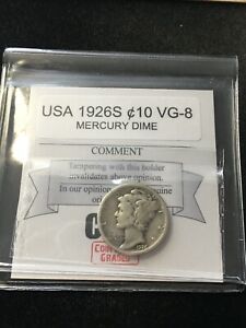 1926S   USA, Mercury, Silver Dime ¢10
