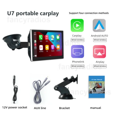 7" Car Stereo MP5 Carplay & Android Auto Player Portable FM Radio Touch Screen - Image 1 of 4