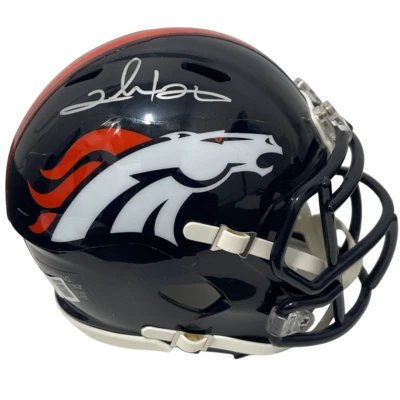 Clinton Portis Signed Broncos Speed Mini Helmet Beckett Witness BAS COA - Image 1 of 3
