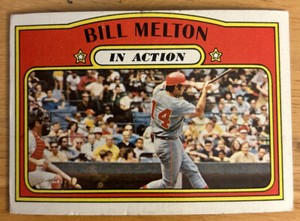 1972 Topps Bill Melton In Action #184 White Sox Low-Grade Fair