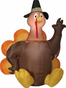 Airblown Harvest Turkey 6 ft Thanksgiving Yard Lawn Inflatable Gemmy - Picture 1 of 1