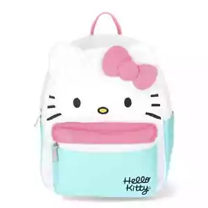 New Hello kitty Mini Backpack Pink, White, Blue With 3D Foam Filled Plush Ears - Picture 1 of 3