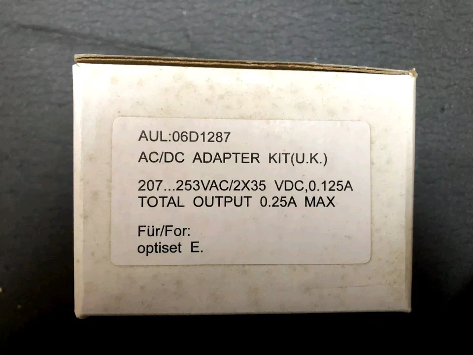 NEW Siemens UK AC/DC Adapter Optiset E, Octophon 20/22/26/28 Power Supply Unit - Bild 1 von 3