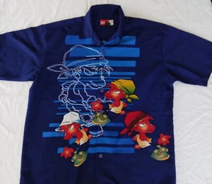 Urge! Im-Pulse Short Sleeve Button Front Shirt Blue Size Large  - Picture 1 of 6