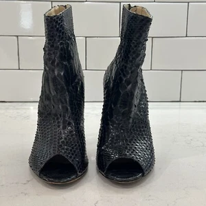 Alexandre Birman Python Peep Toe Bootie - Picture 1 of 8