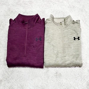 2 Stück Under Armour Fleece Herren Small Coldgear 1/4 Zip Pullover gefüttert Jacke - Bild 1 von 17