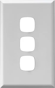 Excel 3 Gang Light Switch Cover Plate, White classic design that suit all kind - Picture 1 of 12