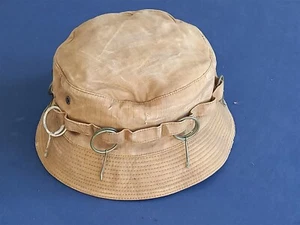 US VNAM WAR BOONIE HAT, SPECIAL FORCES SKULL & CROSS BONES 8 HAND GRENADE RINGS - Picture 1 of 4