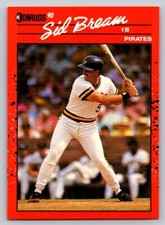 1990 Donruss #329 Sid Bream Pittsburgh Pirates Baseball
