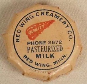 RED WING CREAMERY CO MINNESOTA MILKFLASCHENVERSCHLUSS - Bild 1 von 2