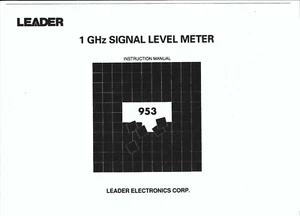 Leader Bedienungsanleitung user manual für model 953 englisch Copy - Picture 1 of 1