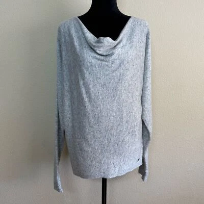 Royal Robbins top women large long sleeve cowl neck wool blend sweater grey - Image 1 of 4